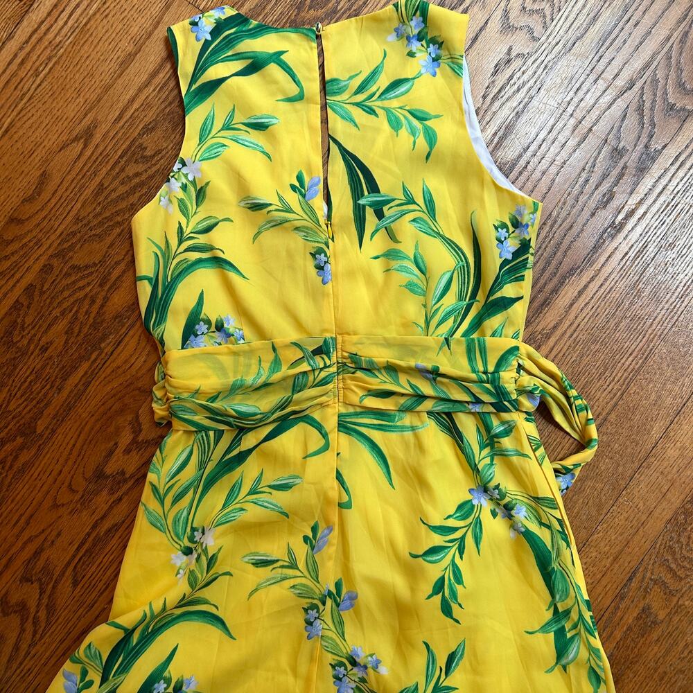 Tommy Bahama Floral Glow Sleeveless Maxi Dress Toucan Yellow Size 8 NWT - Picture 8 of 12